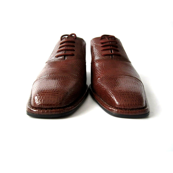 LUCIO RICCI "OXFORD"  DRESS CASUAL MEN SHOES BROWN LEATHER SIZE 8.5 M - Picture 2 of 12